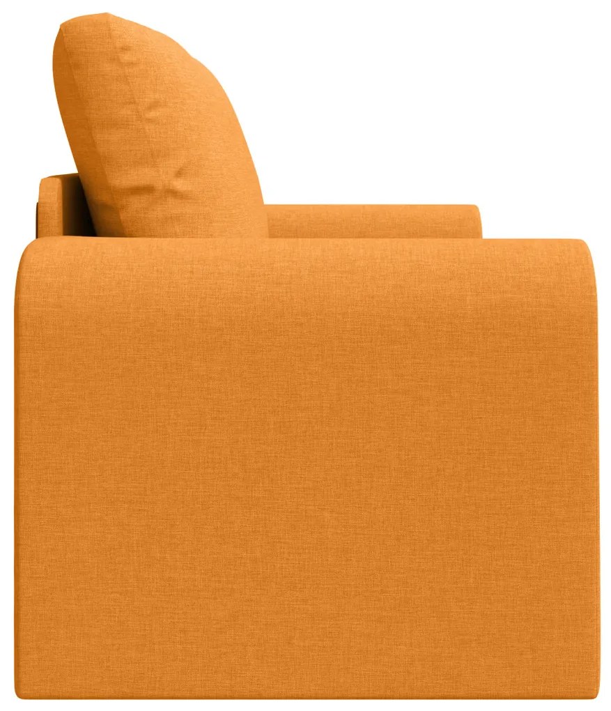 Padló Sofa Ágy 2 az 1-ben Sötét Sárga 148x71x83 cm Textil