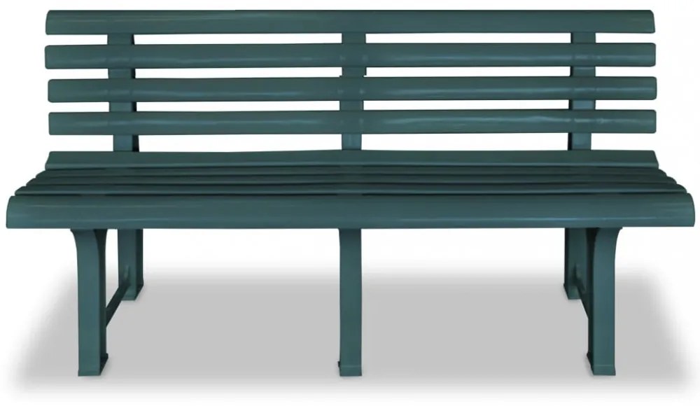 zöld műanyag kerti pad 145,5 cm