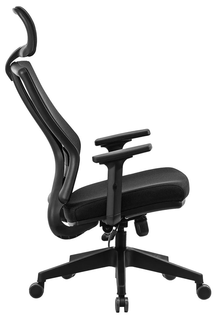Ello ergonómikus irodai forgószék deréktámasszal, fejtámasszal, 3D Air mesh hálós