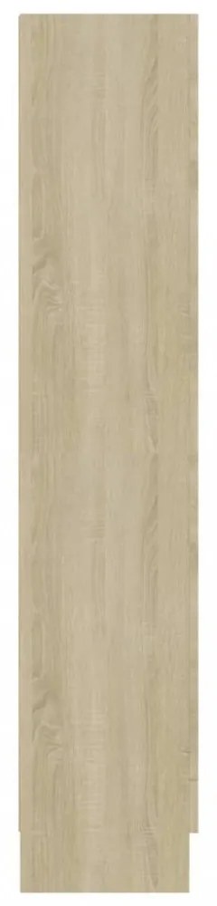 sonoma tölgy színű szerelt fa könyvszekrény 82,5x30,5x150 cm