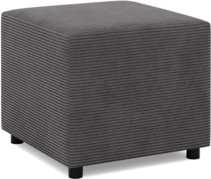 Zeus puff, kordbársony, 50x50, szürke