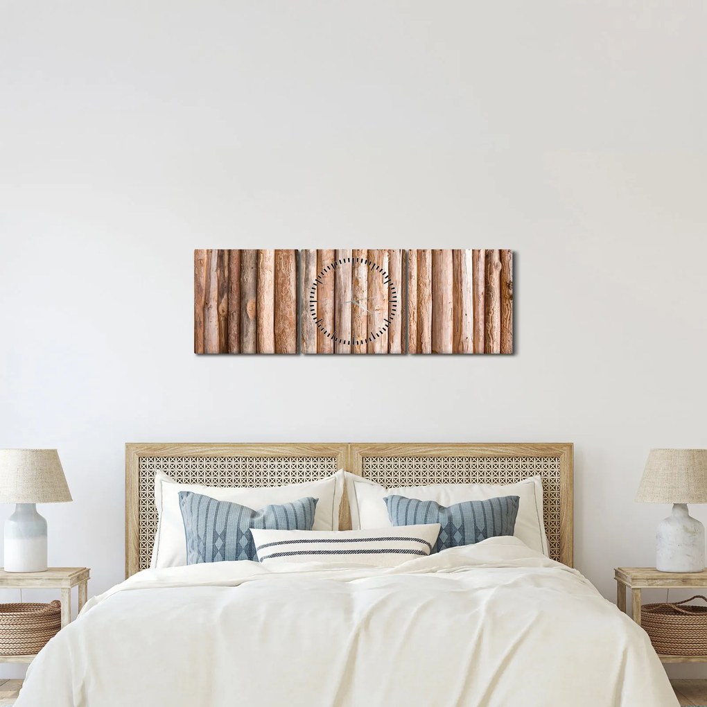 Kép - Bambusz (órával) (90x30 cm)
