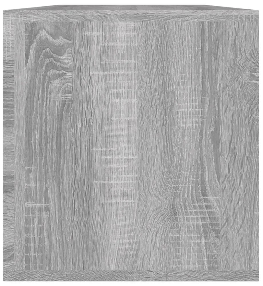 szürke sonoma színű szerelt fa lemeztároló doboz 71x34x36 cm