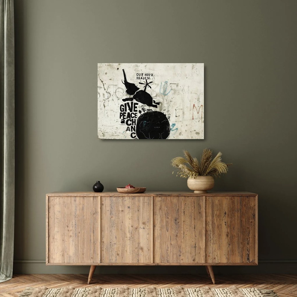 Kép - Slon nad zemou  (üvegen) (70x50 cm)