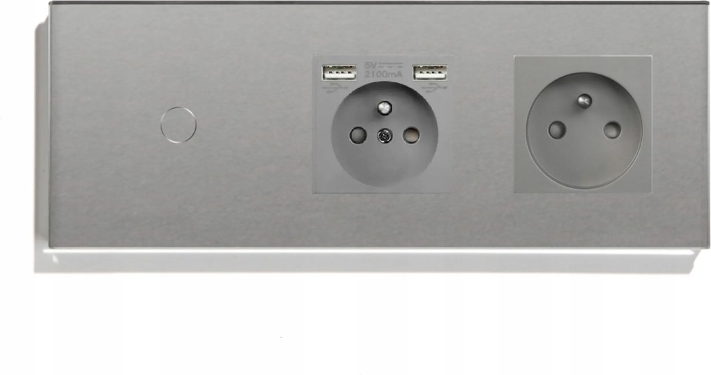 Érintőkapcsoló Egy Aljzat Aljzat Usb Töltővel