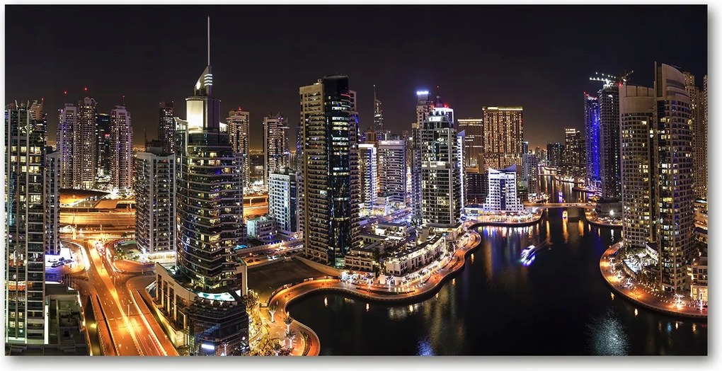 Fotótapéta üvegfalra Marina Dubaiban 140x70