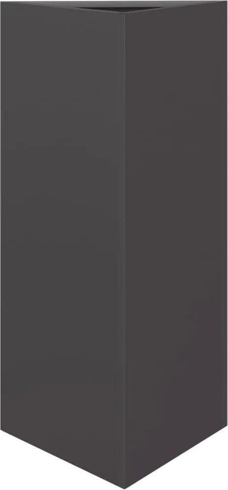 vidaXL fekete acél háromszög alakú kerti növénytartó 40 x 34,5 x 70 cm