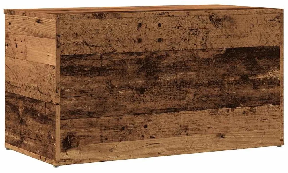 antik fa színű szerelt fa tárolóláda 84 x 42 x 46 cm
