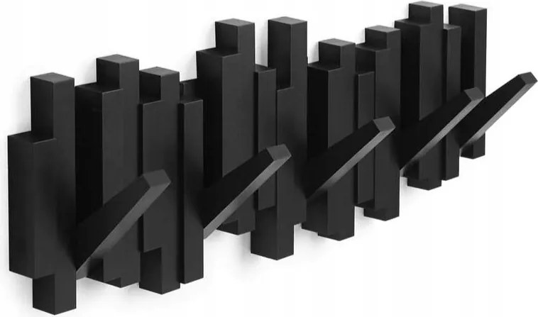 Fali ruhaakasztó, dzseki fekete előszobába modern Sticks