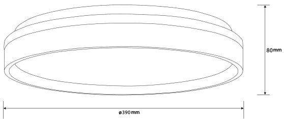 Brilliant - LED Mennyezeti lámpa KALMAR LED/26W/230V 3000K átm. 39 cm fekete