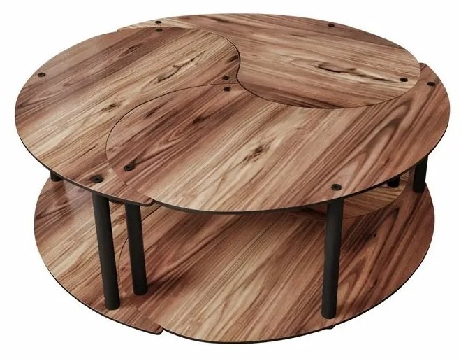 Yin Yang Walnut konferenciaasztal-készlet, 3 db