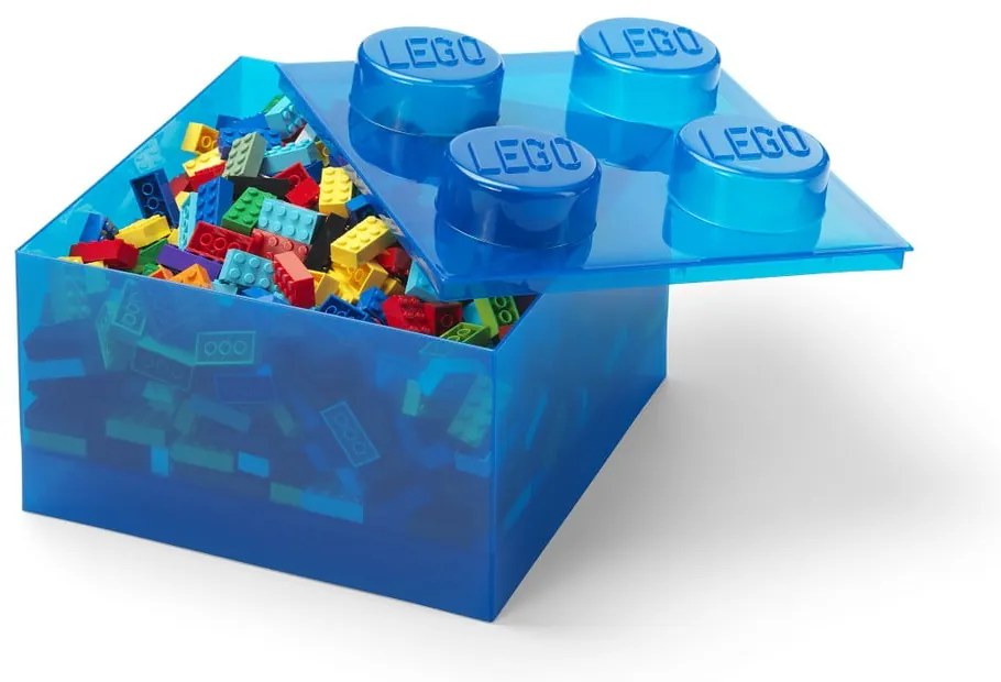 Kék műanyag gyerek tárolódoboz 25x25x18 cm – LEGO®