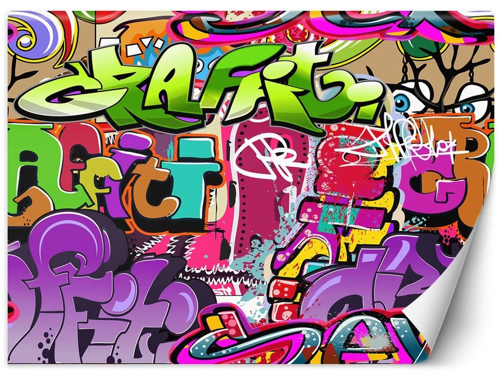 Gario Fotótapéta Graffiti art neon színekben Anyag: Vlies, Méret: 200 x 140 cm