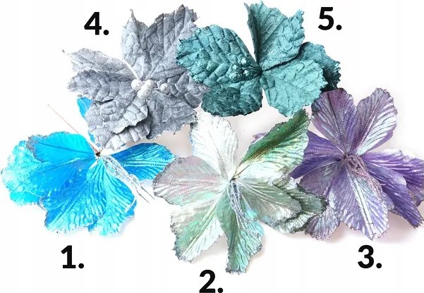 Magnólia virág 23 cm Karácsonyfadísz Karácsonyi dekoráció vegyes minták