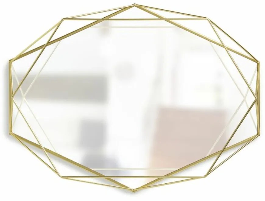 PRISMA arany 40x60cm-es acél térhatású fali tükör