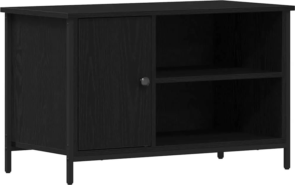 vidaXL TV szekrény Musta tammi 80 x 40 x 50 cm Faanyag