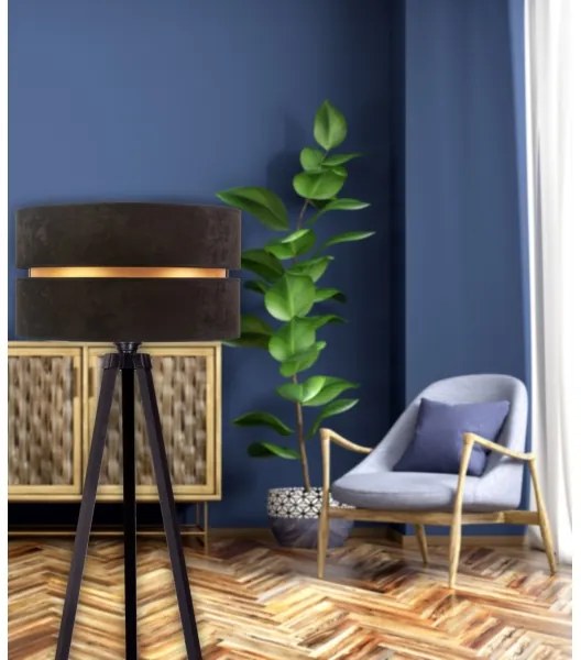 Duolla - Állólámpa DUO 1xE27/60W/230V átm. 44 cm fekete/wenge