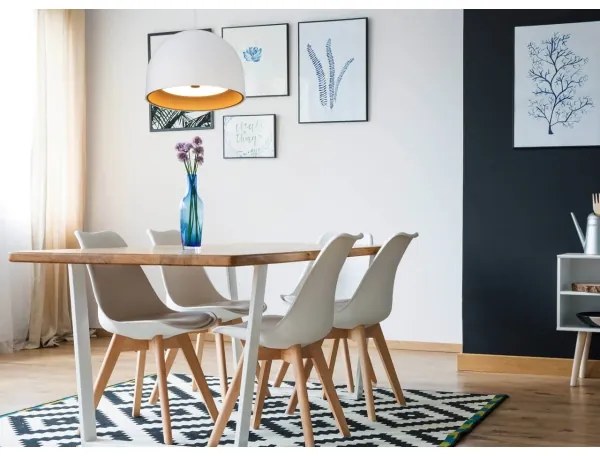 Klausen 113005 - Csillár zsinóron GRAVITY 3xE27/7W/230V fehér