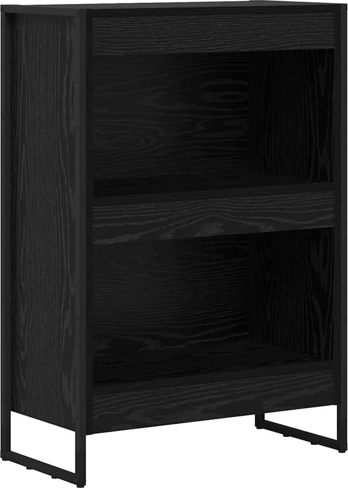 vidaXL Könyvespolc Fekete tölgy 80 x 30 x 155 cm Faanyag