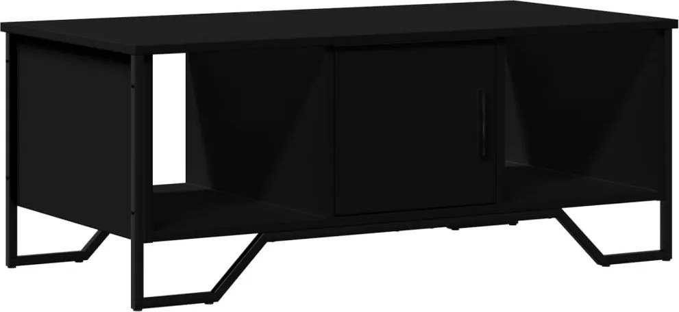 vidaXL fekete szerelt fa dohányzóasztal 100 x 51 x 40 cm
