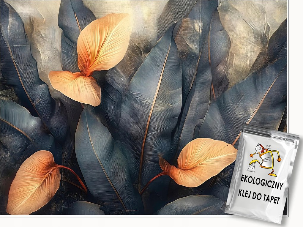 Fotótapéta Levelek Beton Természet Hálószoba Nappali Tapéta Flizelina 300x210