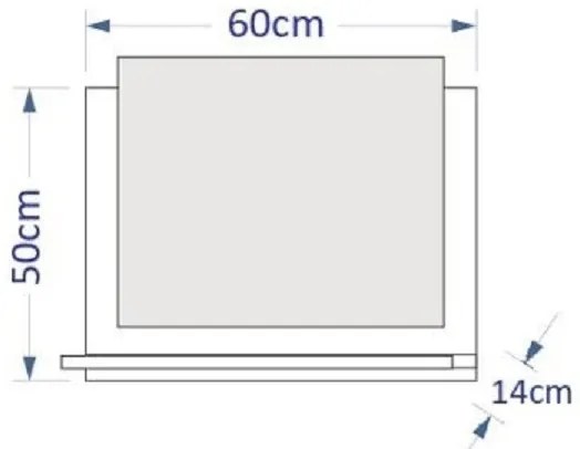 Prince sonoma tölgy polcos fürdőszobai tükör