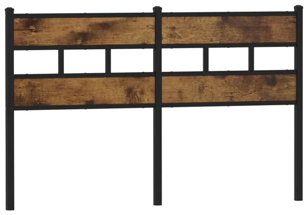 füstös tölgy színű szerelt fa és vas fejtámla 140 cm