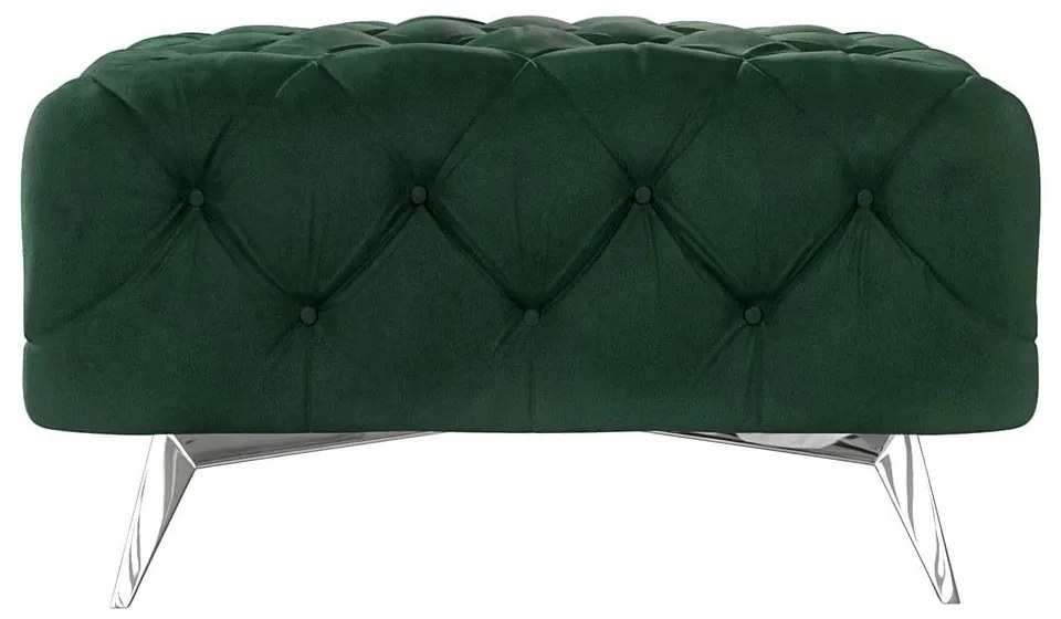 Sötétzöld bársony lábtartó Chelsea – Ropez