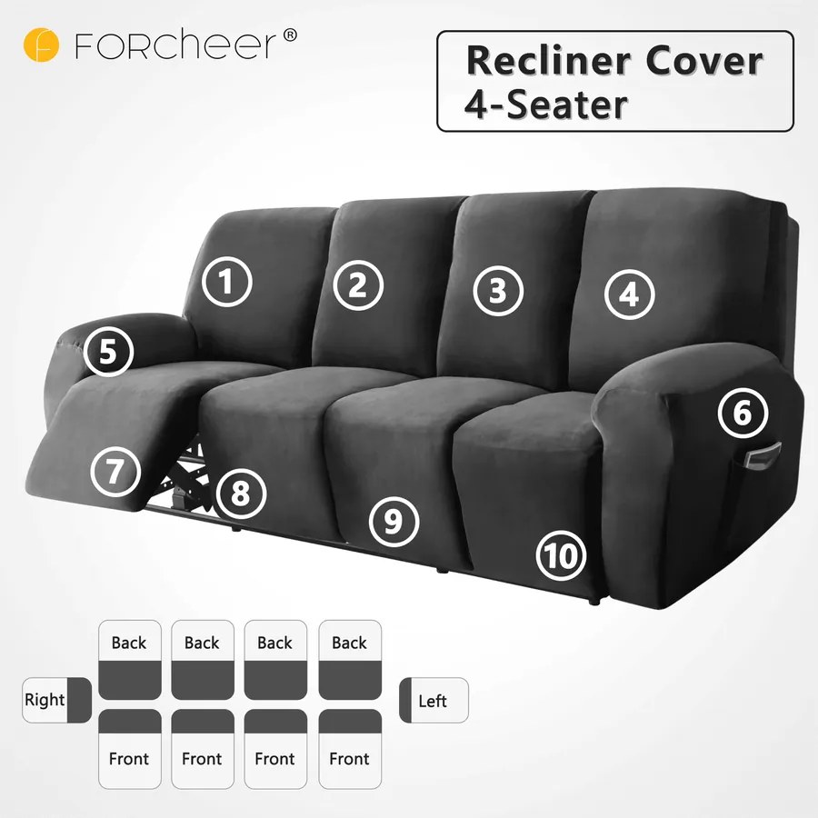 Relax Fotel Huzat (bársonyos, 4 üléses, fekete)