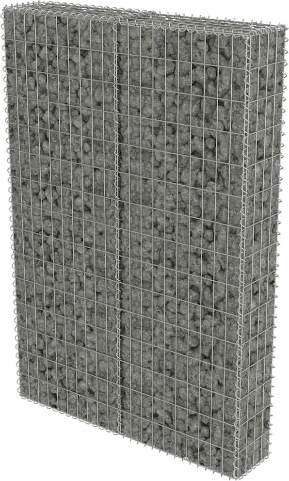 vidaXL horganyzott acél gabion fal fedéllel 100 x 20 x 150 cm