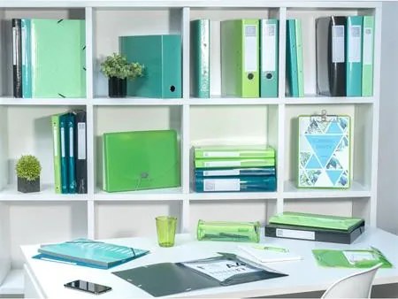 Gumis, mappa, karton, A4, EXACOMPTA Iderama, világos zöld (EX55823E)