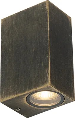 Modern fali lámpa antik arany 2-lámpás IP44 - Baleno