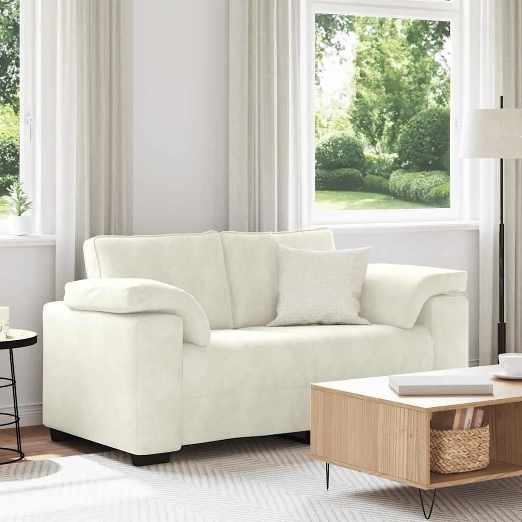 krém bársony loveseat kanapé 120 cm