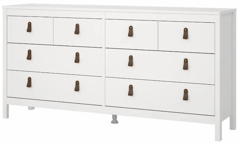 Fehér alacsony komód 159x80 cm Madrid – Tvilum