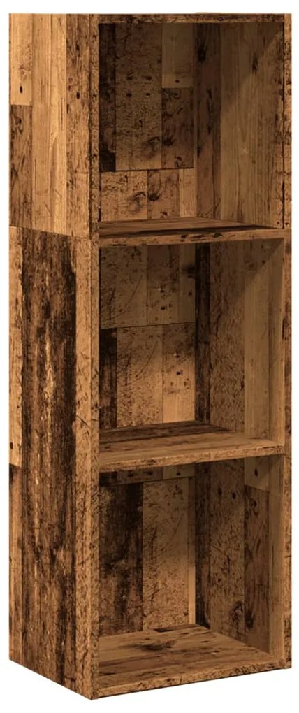 antik fa színű szerelt fa könyvespolc 40 x 30 x 114 cm