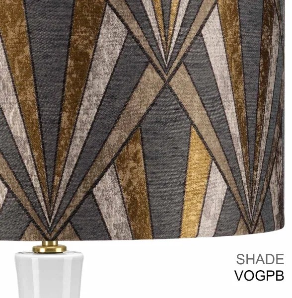 Elstead MILO-AB-TL-VOGPB - Asztali lámpa MILO 1xE27/60W/230V szürke/arany