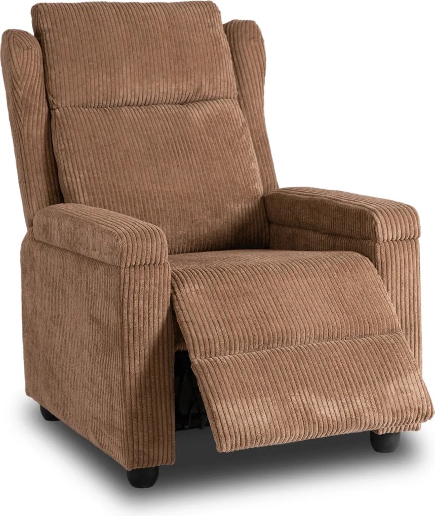 Fotel Rozkładany SPENCER Brązowy Sztruksowy