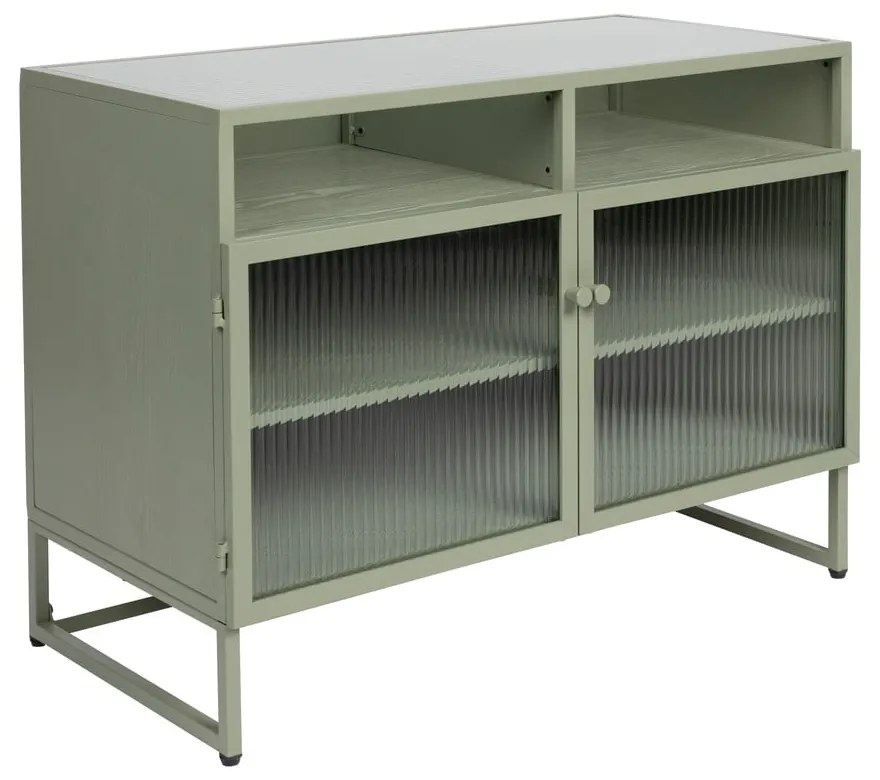 Zöld tálalószekrény 80x58 cm Herbe – White Label