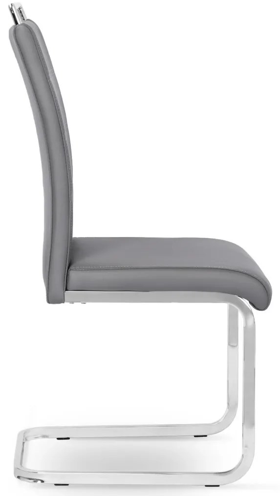 Szánkótalpas Étkezőszék Szürke Eco-bőr Kárpittal. LOCA 2