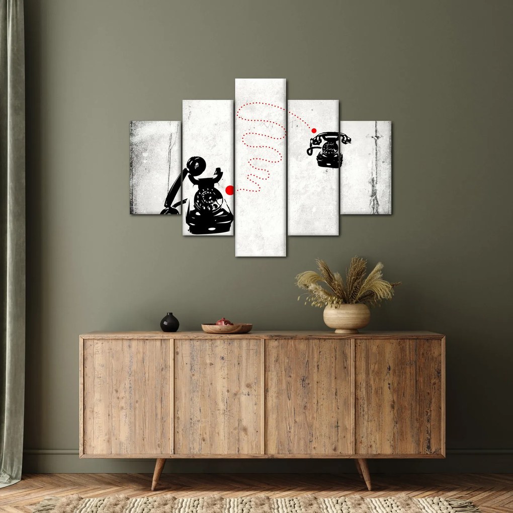 Kép - Telefon rajza Banksy stílusában (150x105 cm)