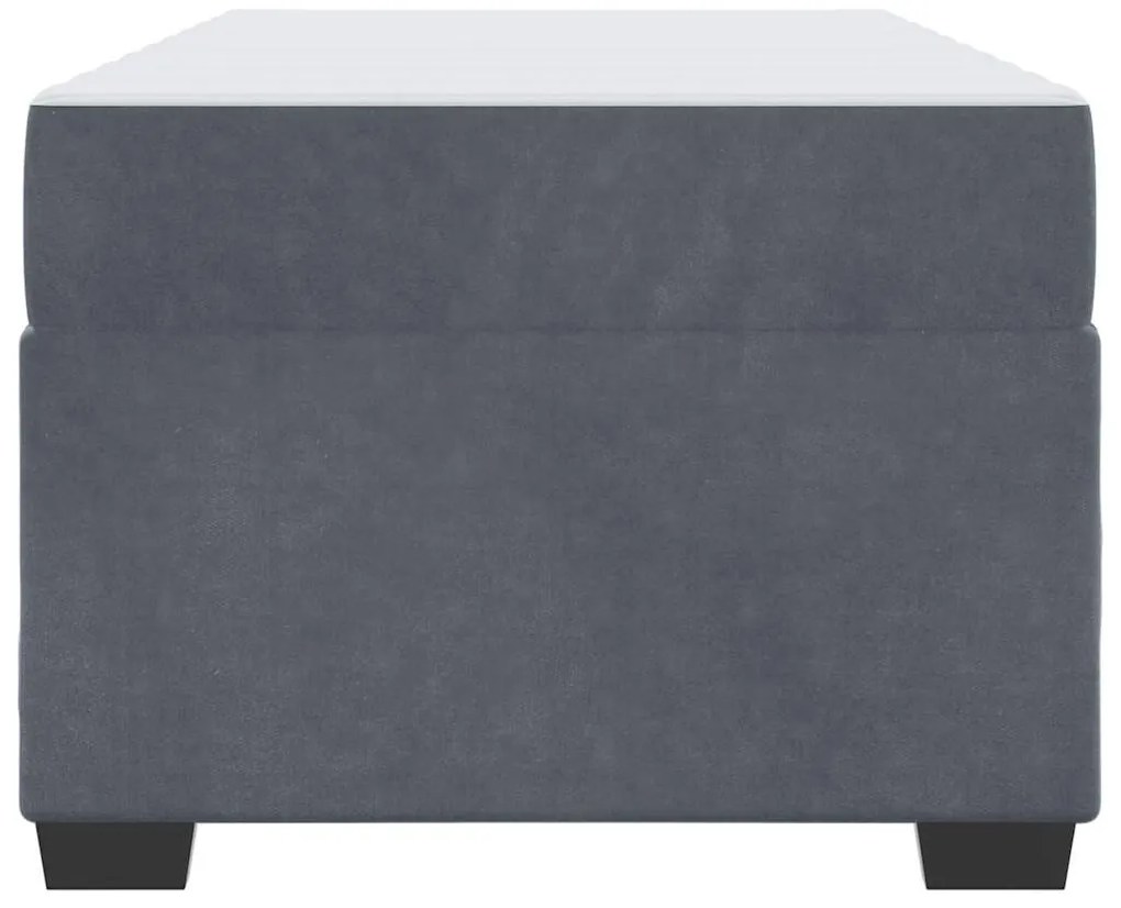 Ágykeret matraccal matracmal Sötétszürke 100 x 200 cm Bársony