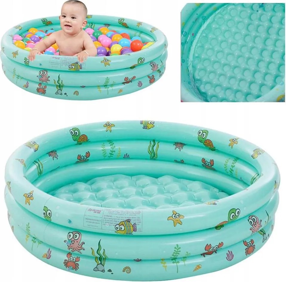 Gyerekmedence Zuhanytálca Puha Alj Száraz Medence Intime 90cm Zöld