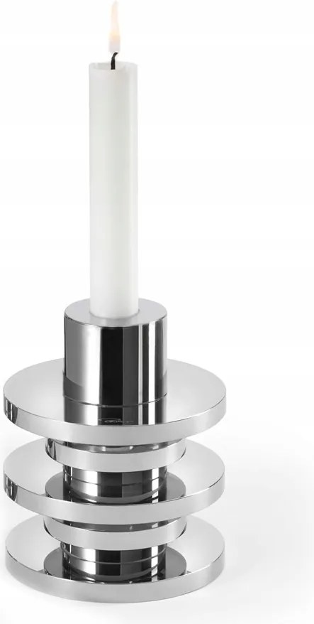 Philippi Ascoli Kristály gyertyatartó titán bevonattal 13 cm