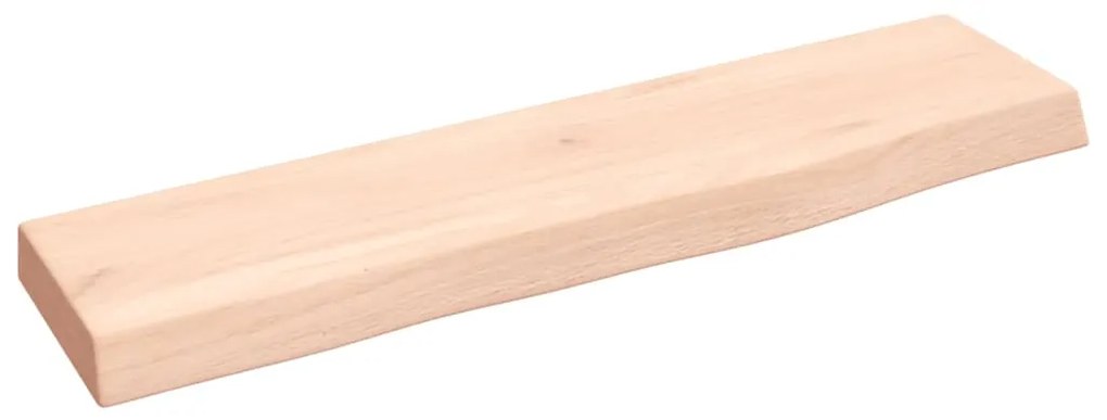 kezeletlen tömör tölgyfa fali polc 40 x 10 x 2 cm