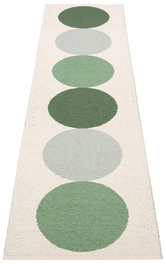 Zöld-krémszínű kültéri-beltéri futószőnyeg 70x280 cm Otto Herb – Pappelina