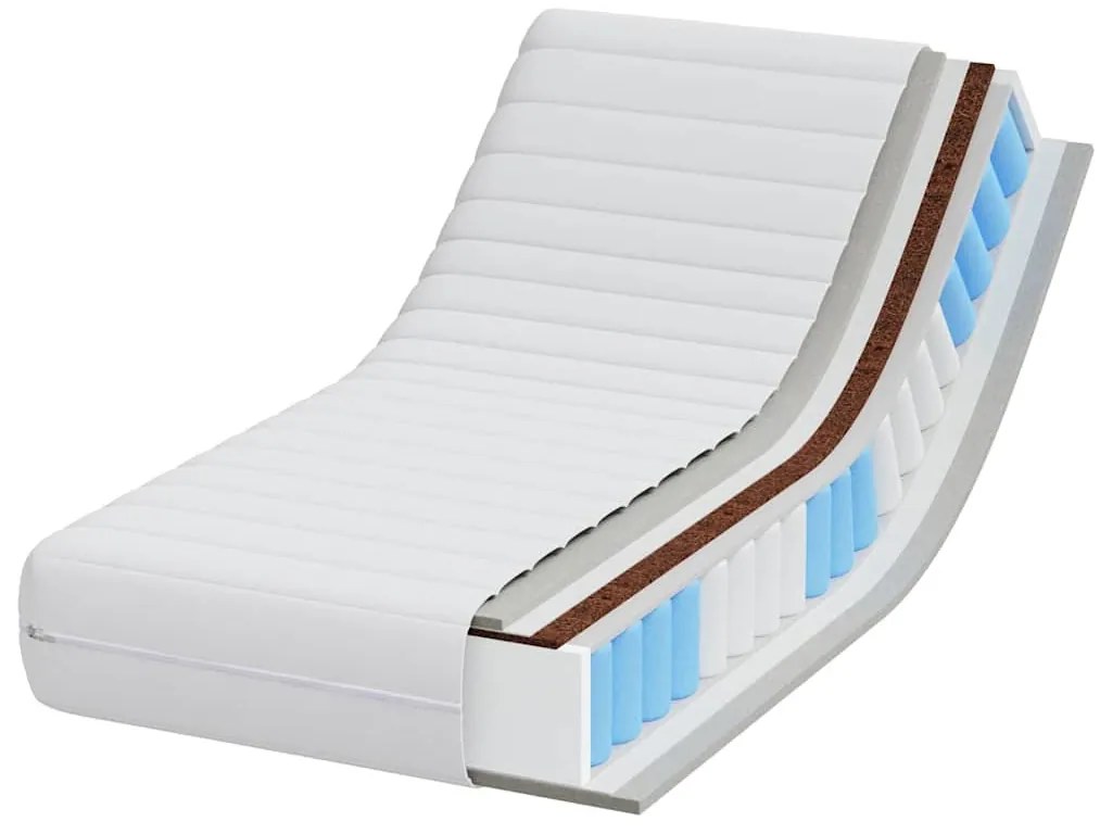 Matrac kókuszréteggel Fehér 60 x 120 cm Zsebmátrac