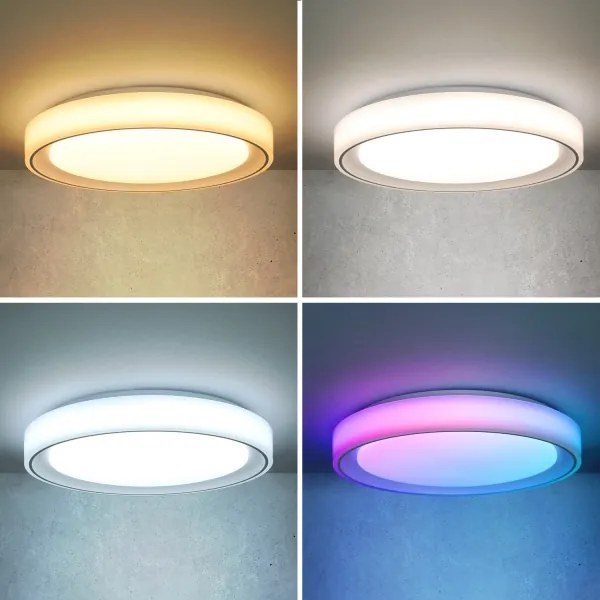 Brilagi-LED RGB Dimmelhető lámpatest FLOCO LED/30W/230V Wi-Fi Tuya + LED/6W + távirányító