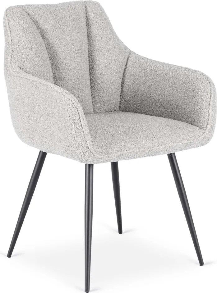 Szék szürke színben, bouclé kárpittal. NAWARA