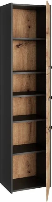 MIX S43 fürdőszoba szekrény, antracit-tölgy