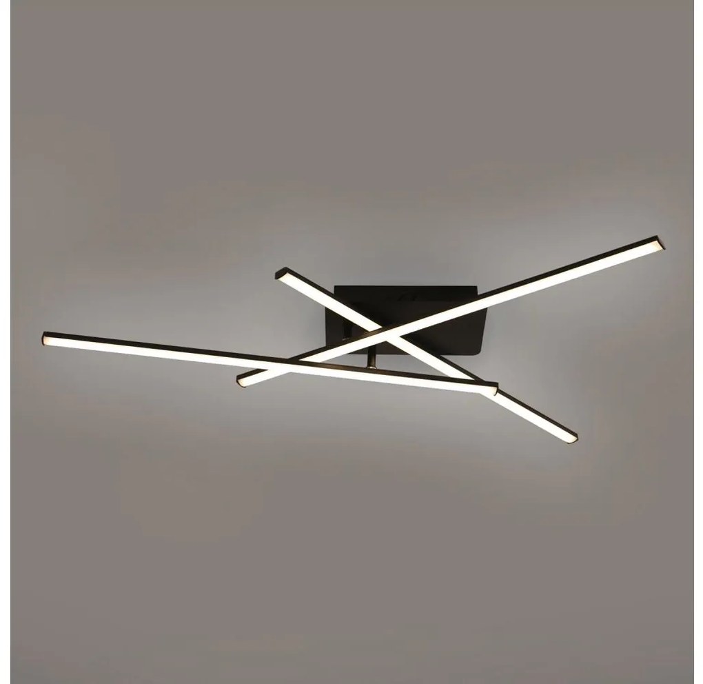 Brilagi - LED mennyezeti lámpatest STRIPES LED/30W/230V fekete BRMX7028-3D/CR